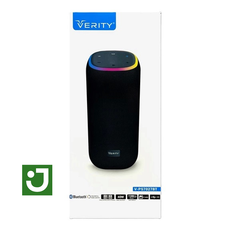 اسپیکر بلوتوثی Verity 7027 | صدای بی‌نظیر و باس انفجاری + قابل حمل